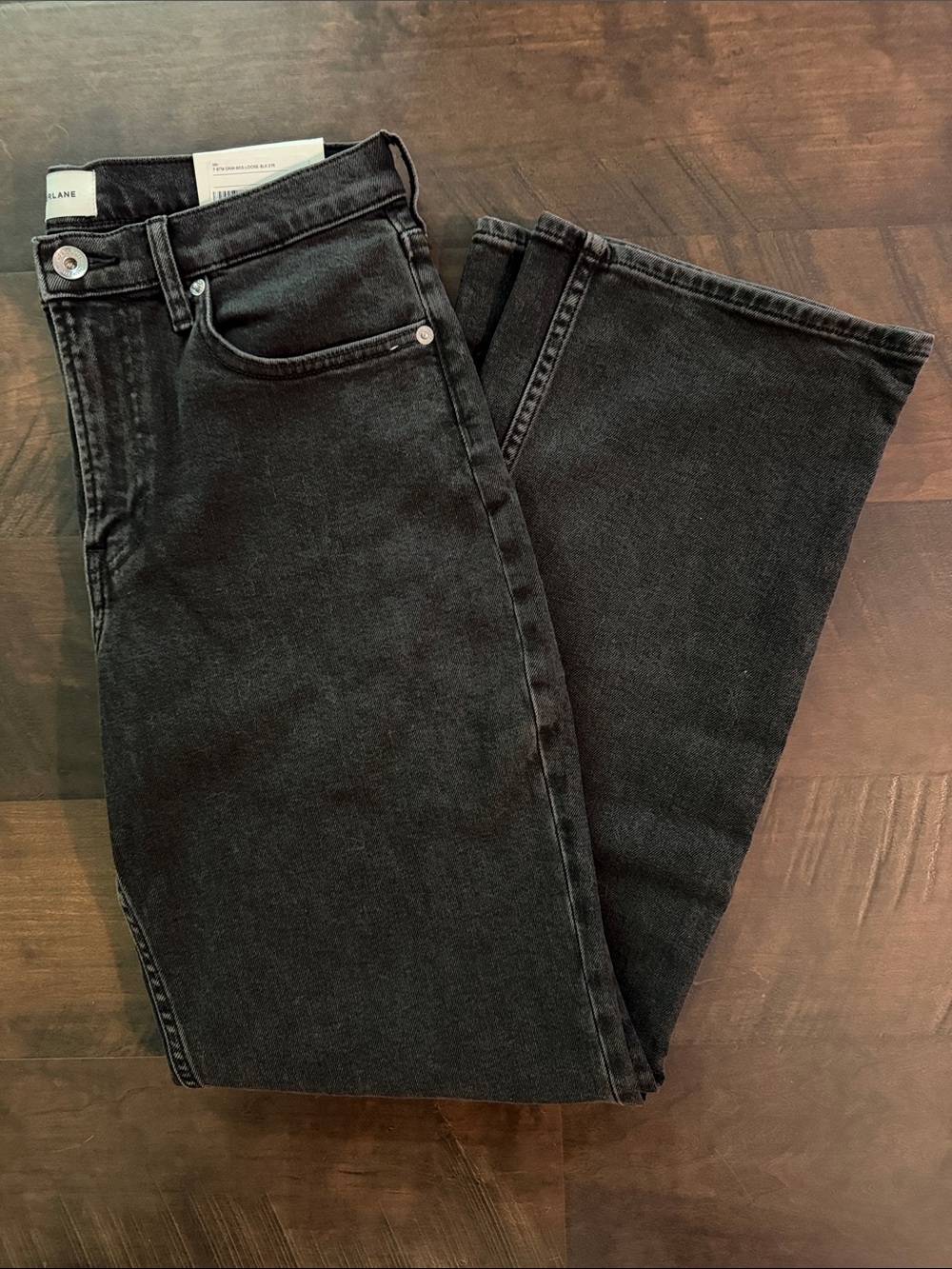 Everlane The ’90s Forever Jean Black High Rise Straight Leg 27 NWT - Picture 1 of 13